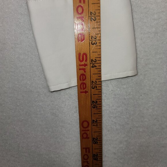 Renuar White Button-Up Shirt Size 12 Womens Sleek Cotton Nylon New - Picture 10 of 11